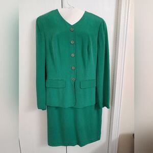 August Silk Dress - Green - Size 8